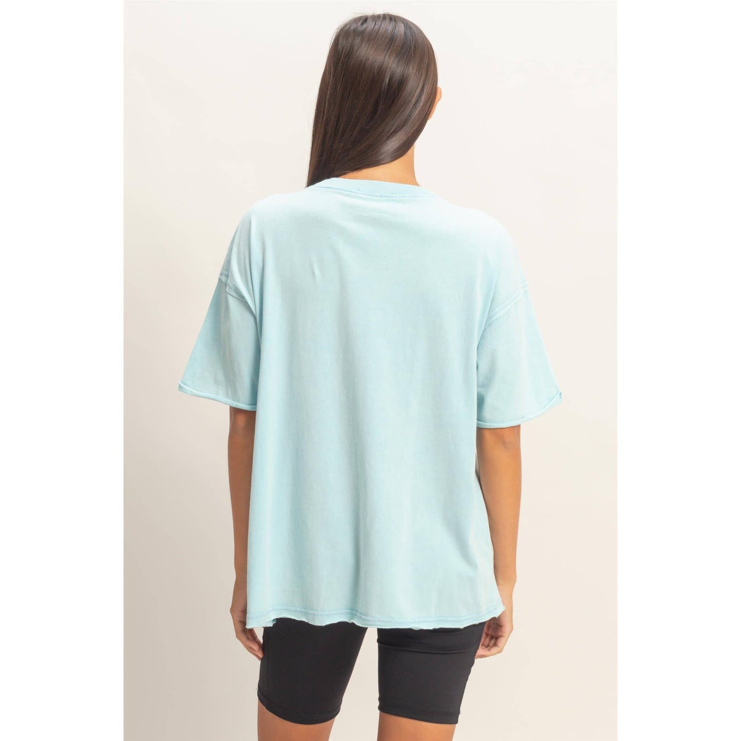 Washed Crew Neck Pocket T-Shirt