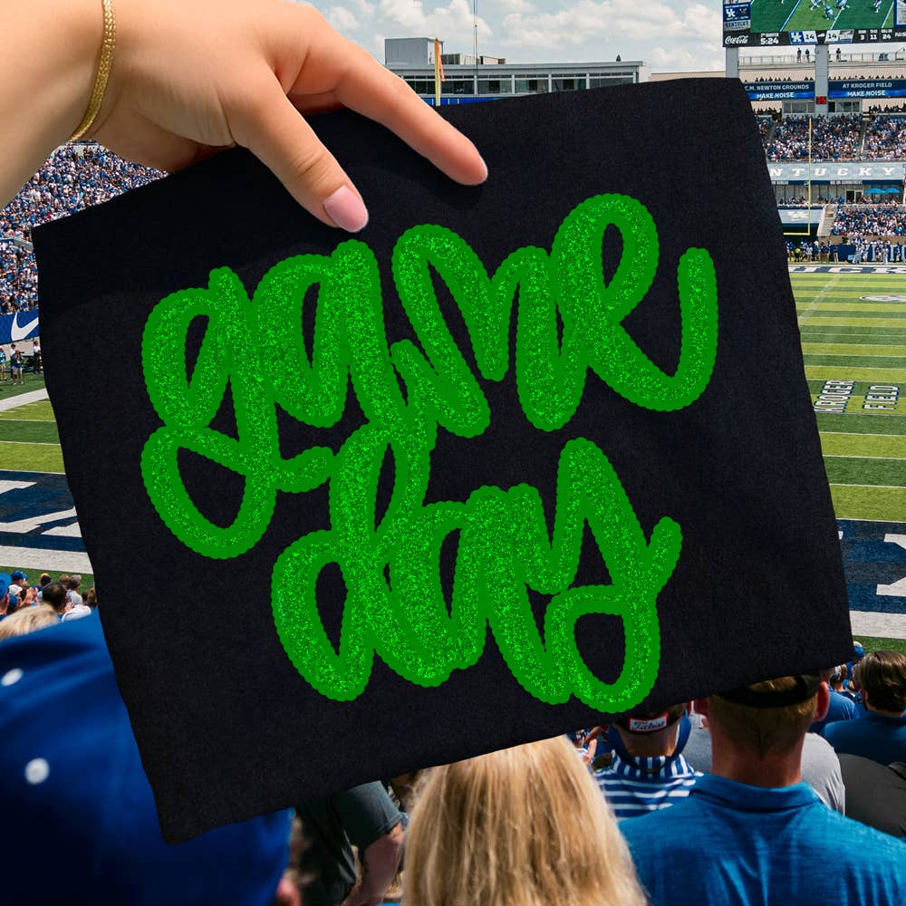 Faux Glitter Game Day DTF Heat Transfer