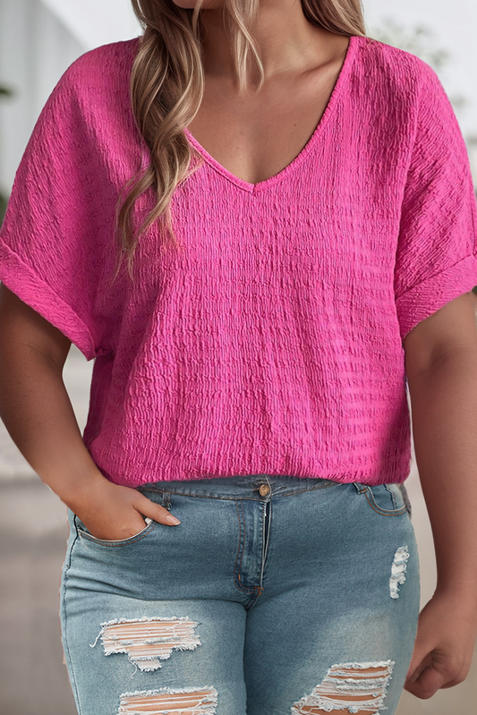 Plus Size Textured Top