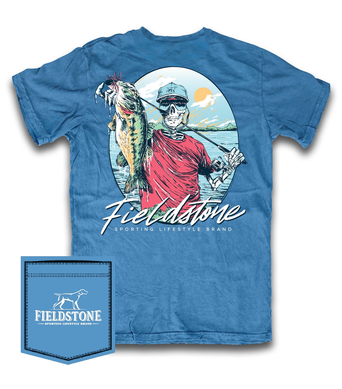 Bass Skeleton Fisherman Tee
