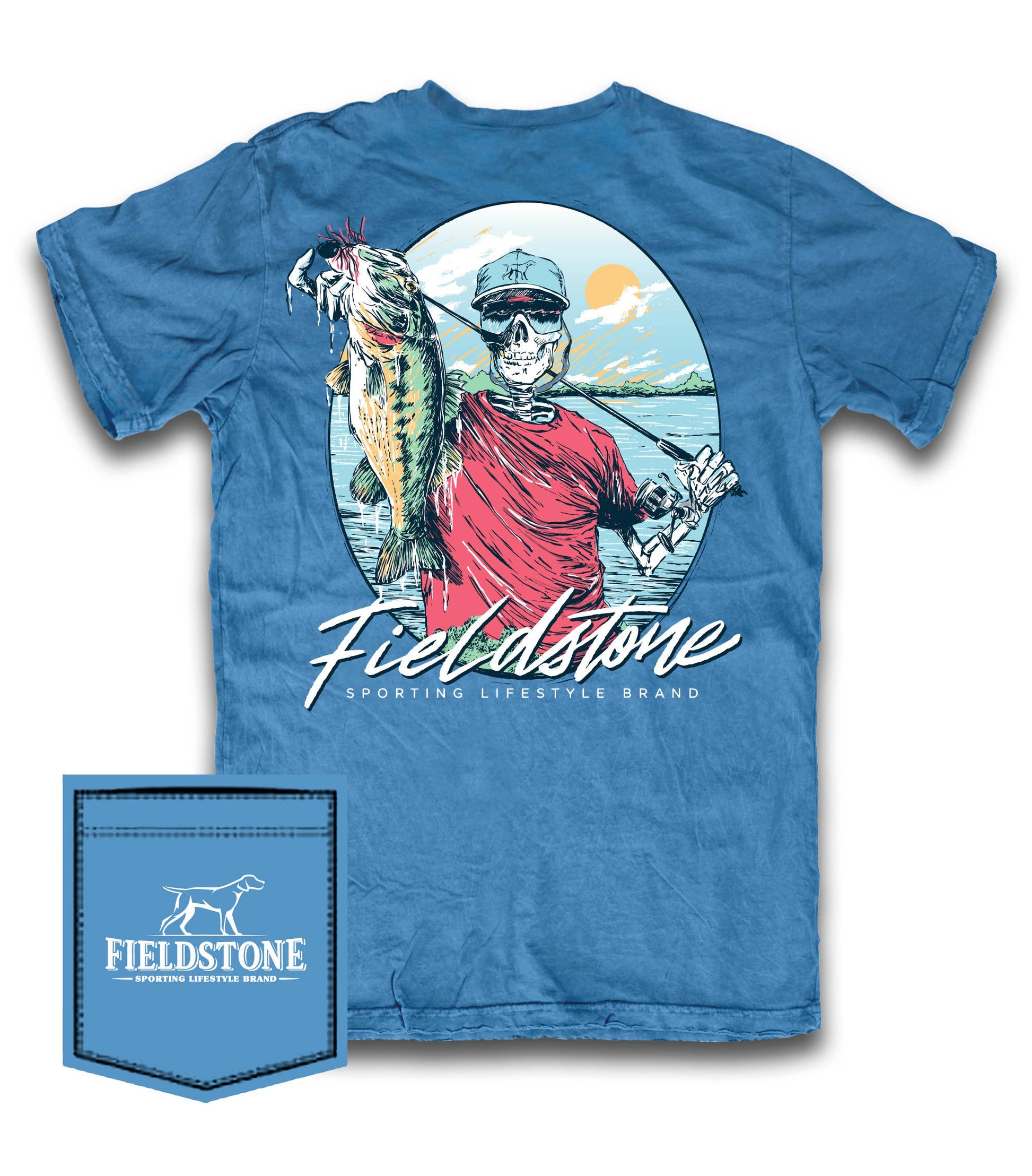 Bass Skeleton Fisherman Tee