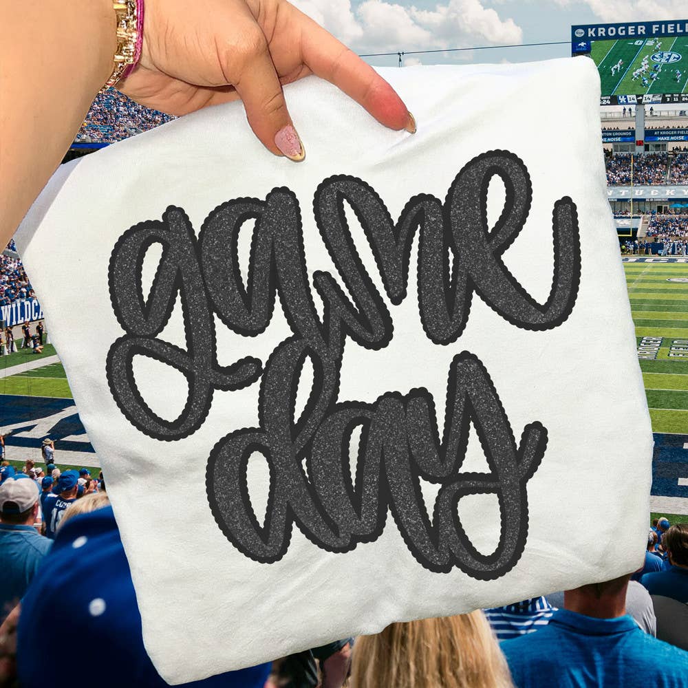 Faux Glitter Game Day DTF Heat Transfer