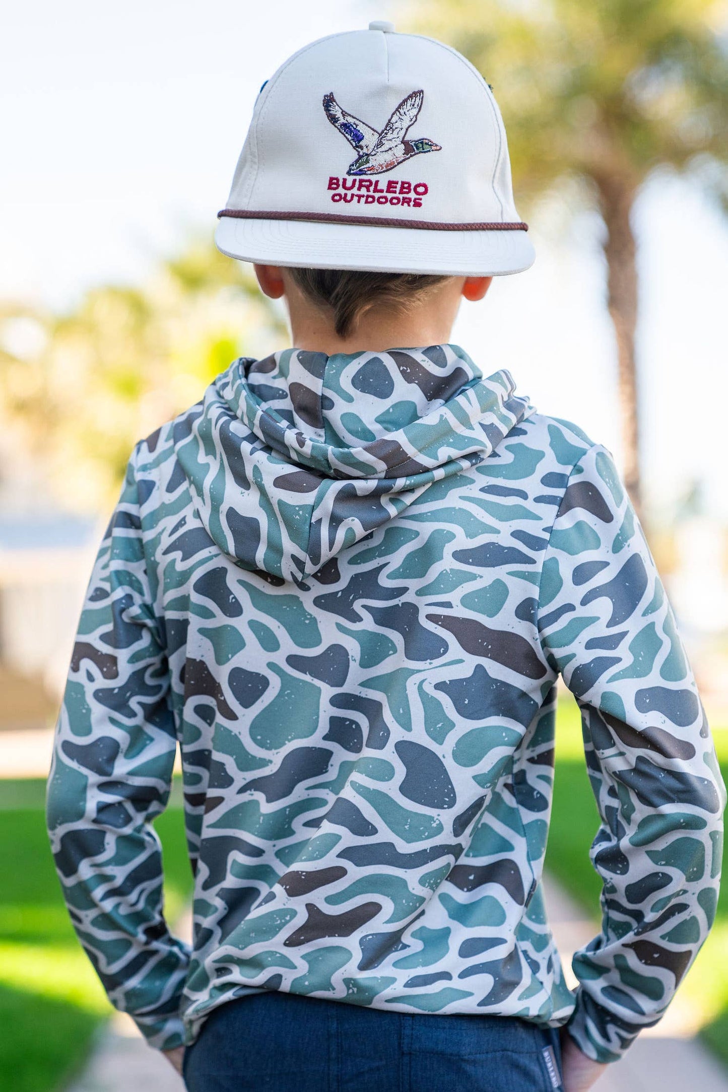 Youth Performance Hoodie - Retro Duck Camo