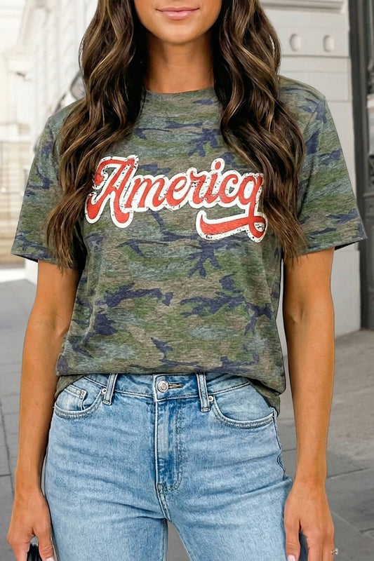 Camo America Tee