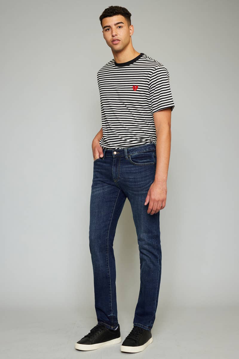 Mens Slim Straight Leg Jeans