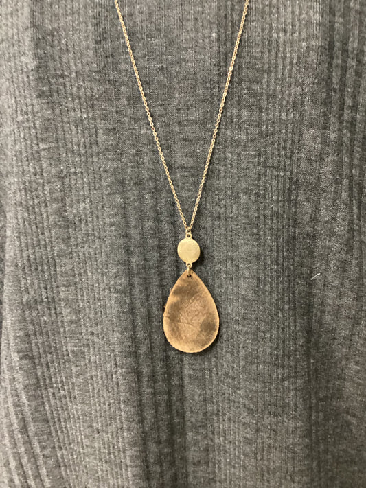 Teardrop Leather Necklace