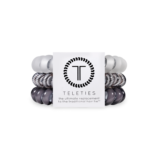 Spiral Hair Coils | Large | Silver Flames Hair Ties