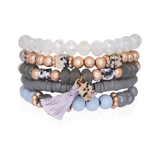 Multicolored Beaded Bracelet Set