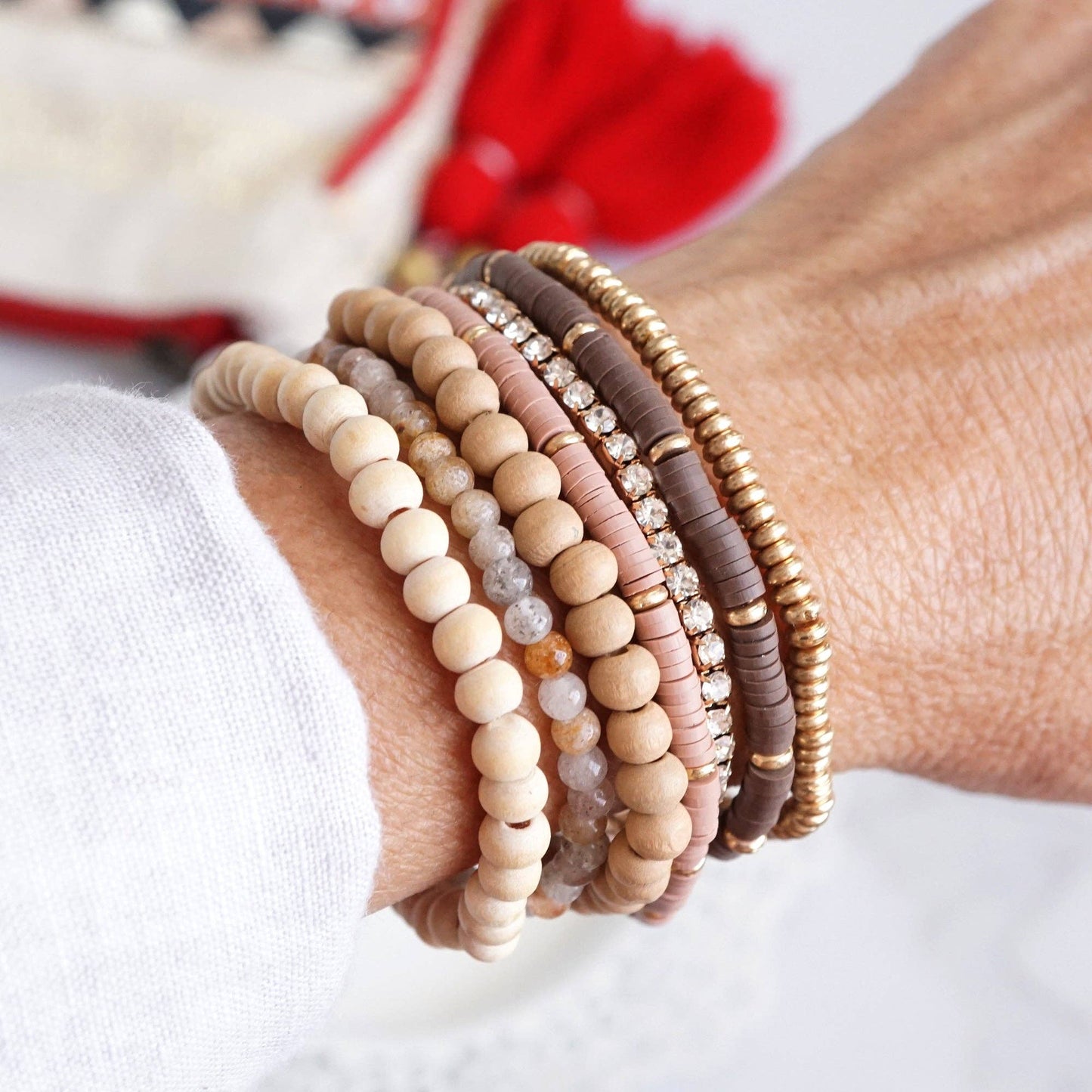 7 Beaded Bracelets Stack