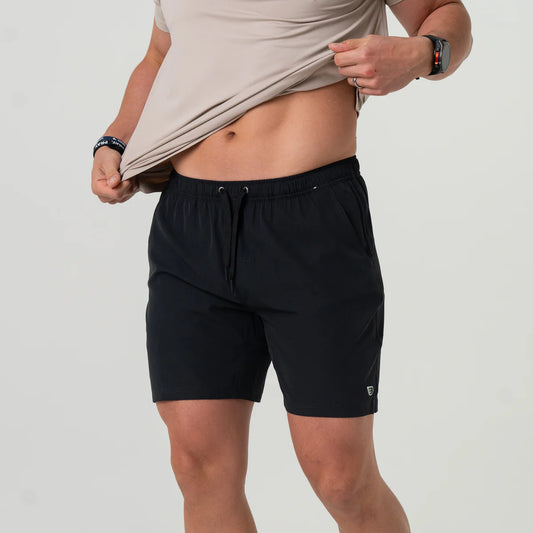 Athletic Shorts- Heather Black