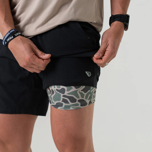 Athletic Shorts- Heather Black