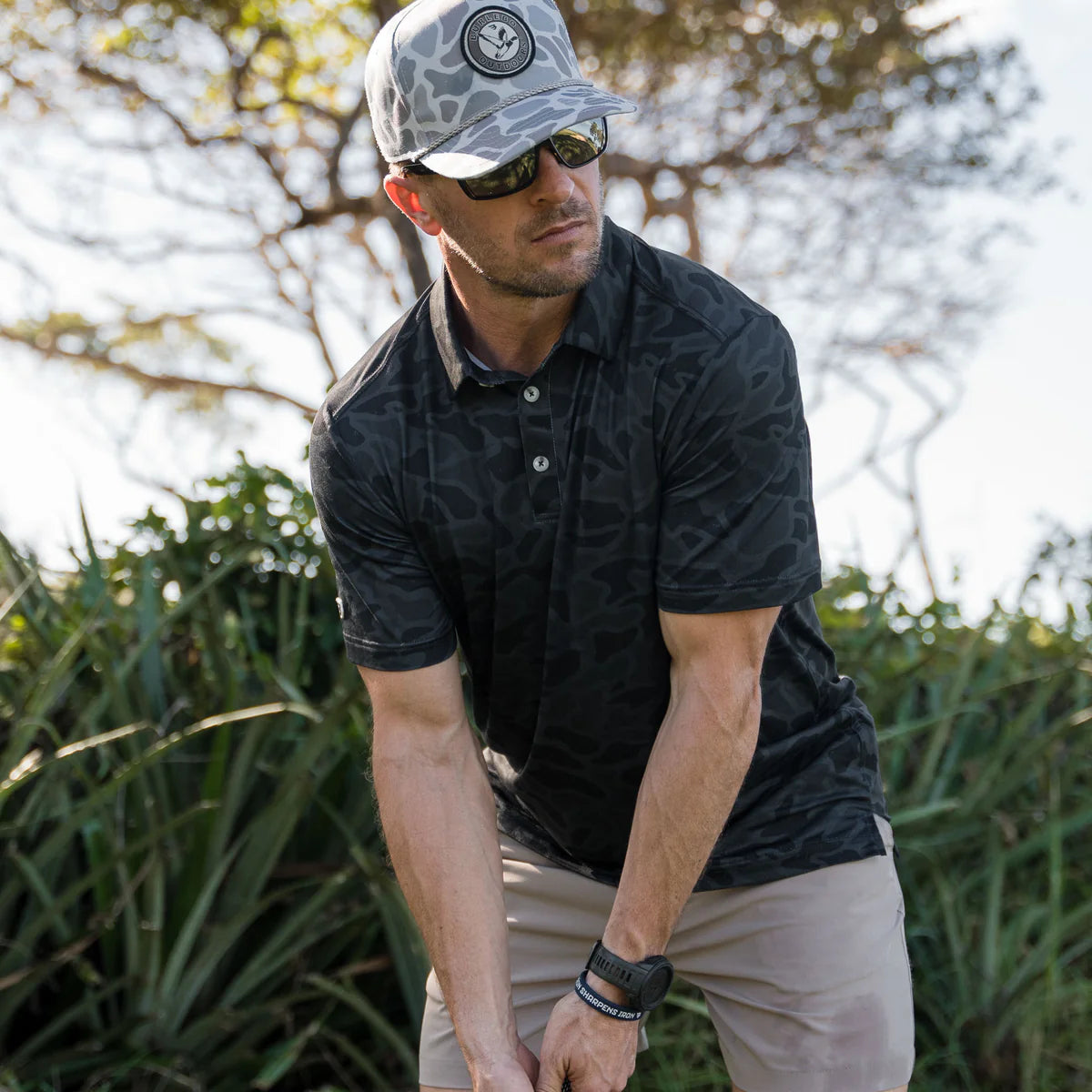 Performance Polo- Black Camo