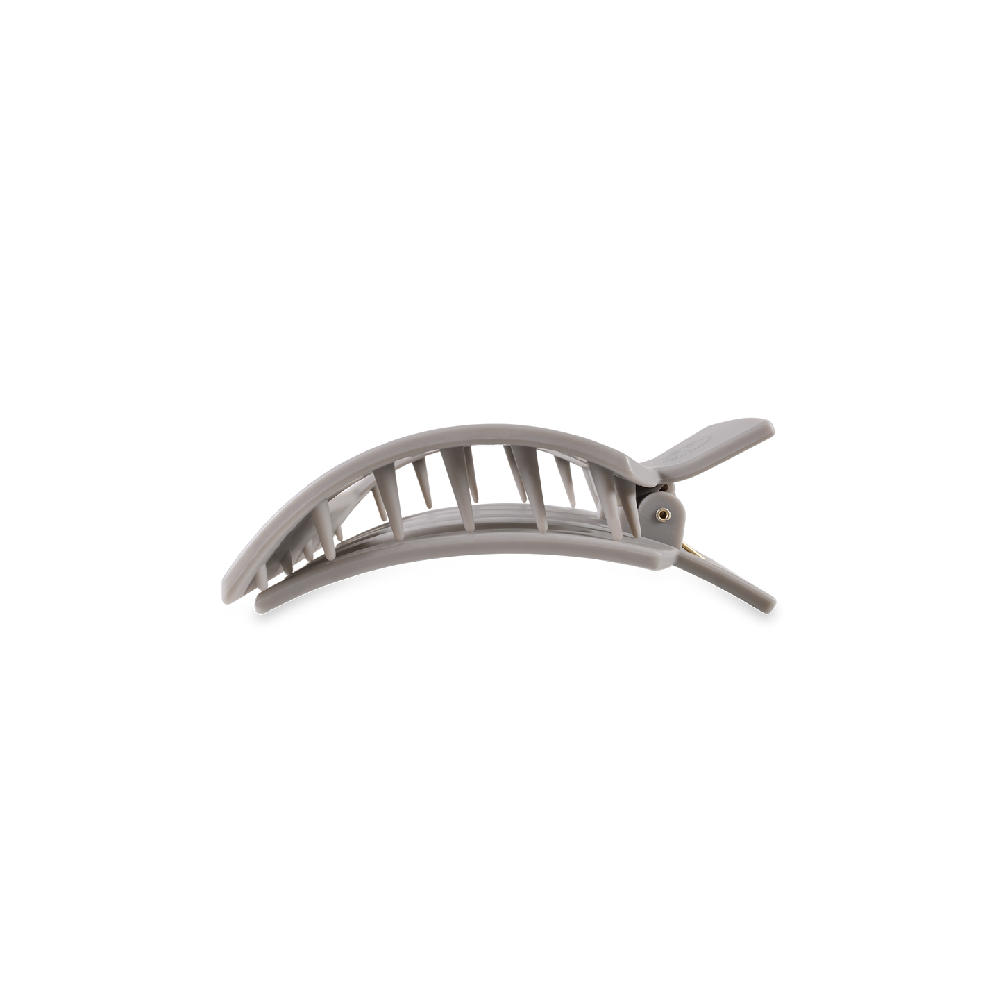 Square Flat Hair Clip | Small | Silver Flames