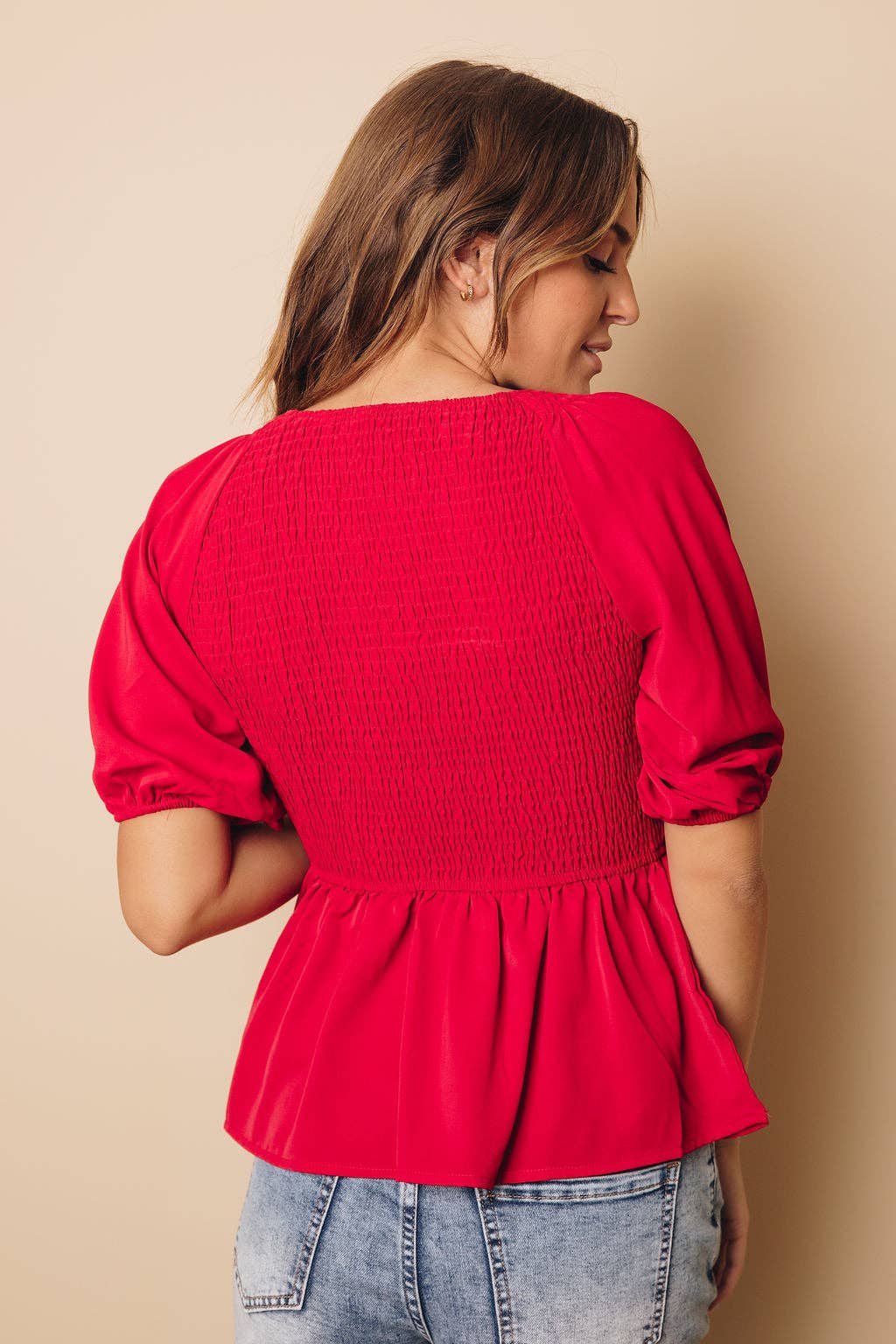 Wendy Puff Sleeve Smocked Top