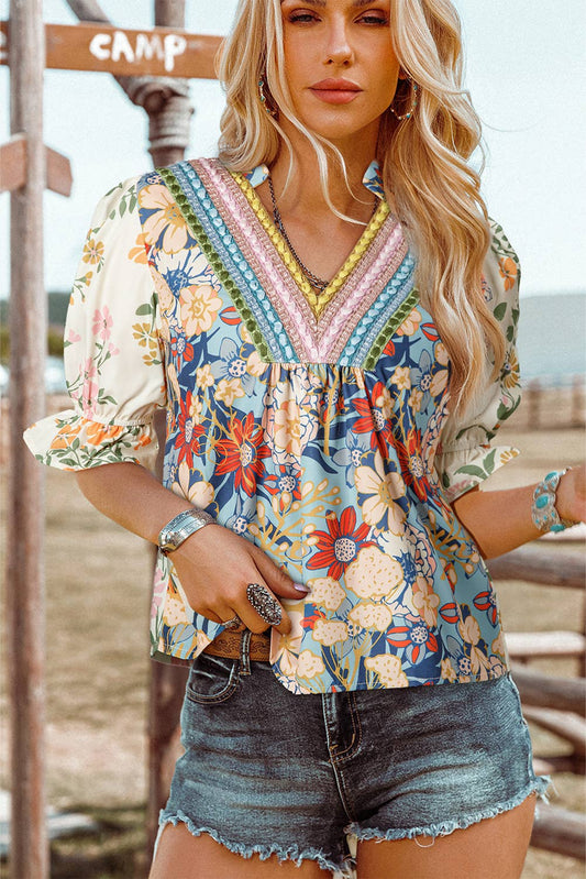 Boho Floral Blouse