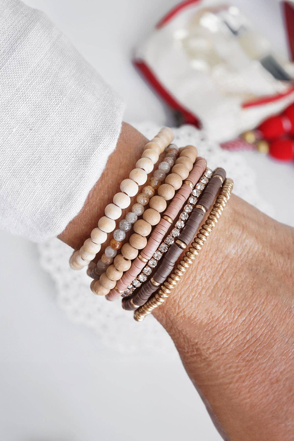 7 Beaded Bracelets Stack