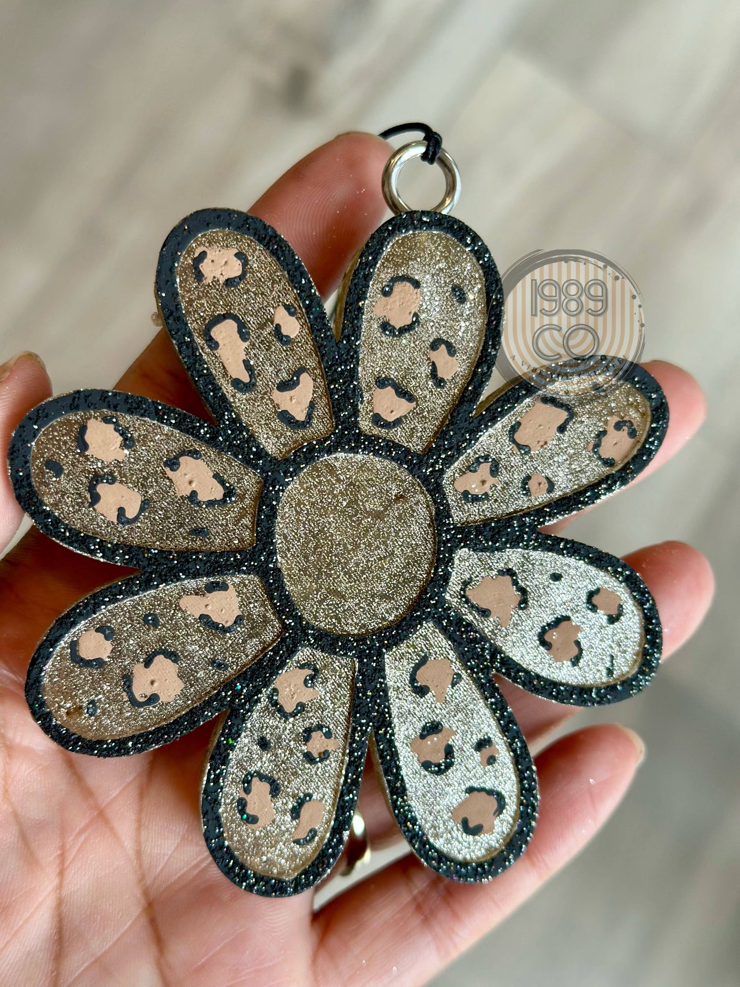 Leopard Daisy Car Freshie