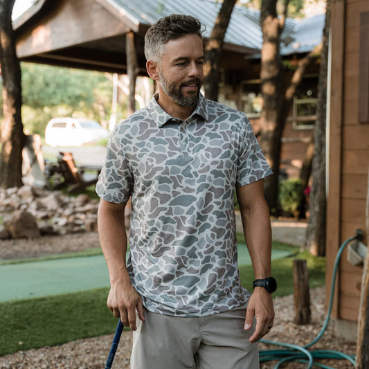 Performance Polo- Classic Deer Camo