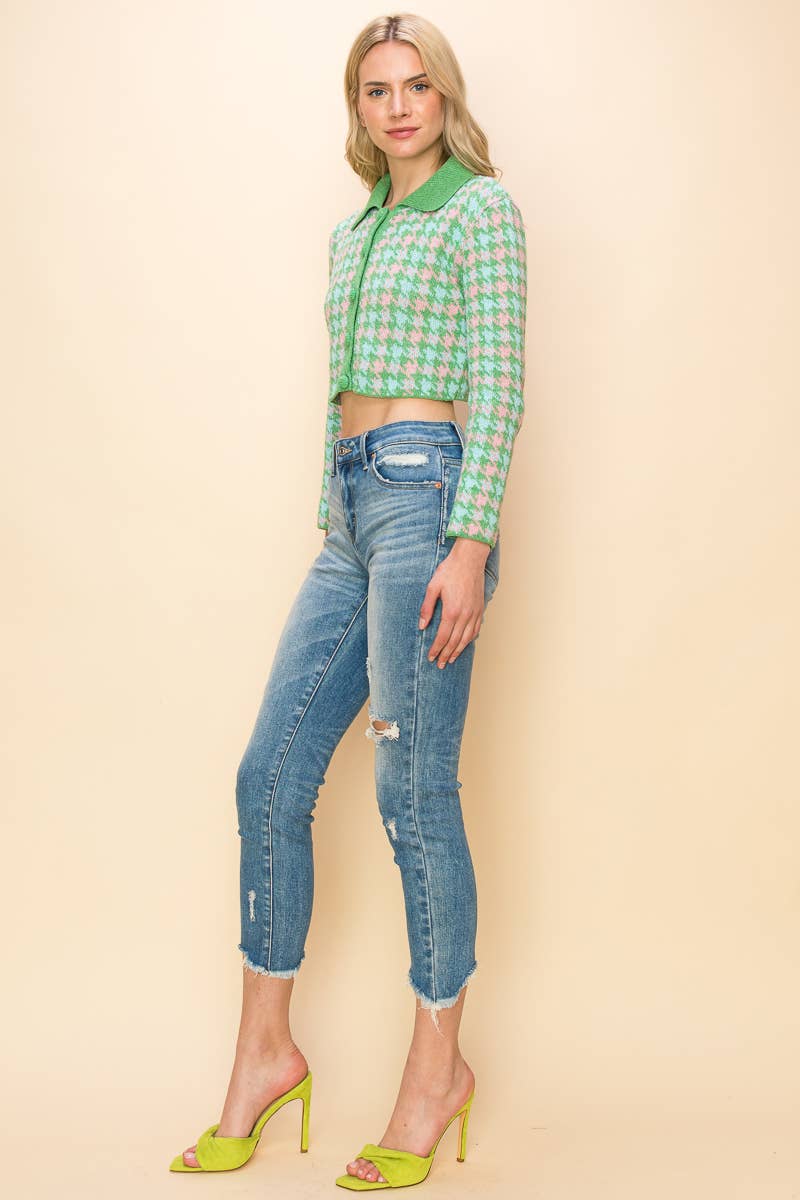 MID RISE STRETCH ANKLE SKINNY