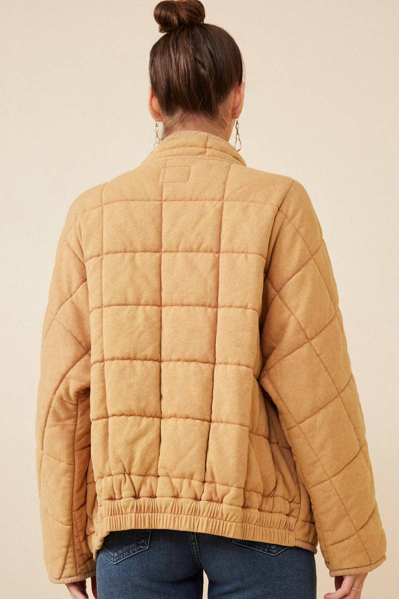 Quilted Zip Up Padded Jacket