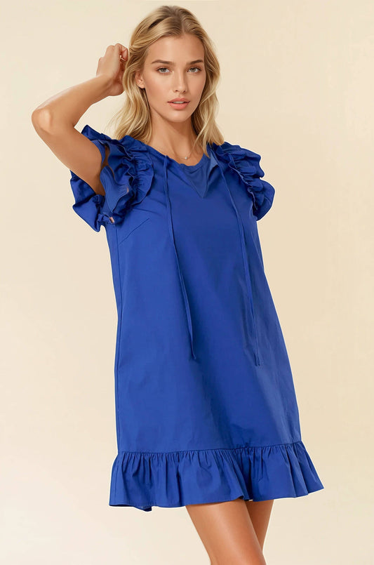 Cotton VNeck Dress