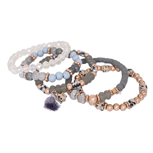 Multicolored Beaded Bracelet Set