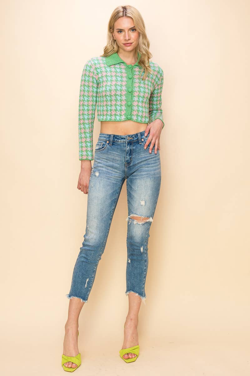 MID RISE STRETCH ANKLE SKINNY