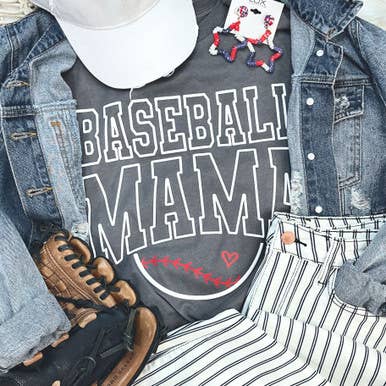 Baseball Mama PUFF Screen Print Heat Transfer