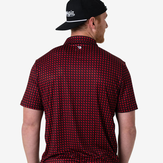 Performance Polo- GA Black & Red