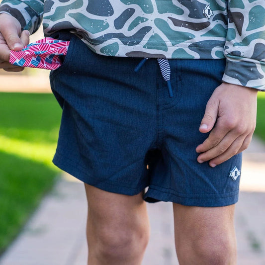 Youth Athletic Shorts- Navy
