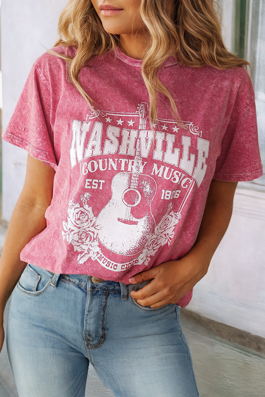 Nashville Graphic Mineral Washed Tee